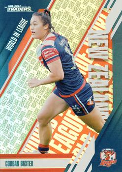 2024 NRL Traders Titanium - World In League #WL47 Corban Baxter Front